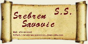 Srebren Savović vizit kartica